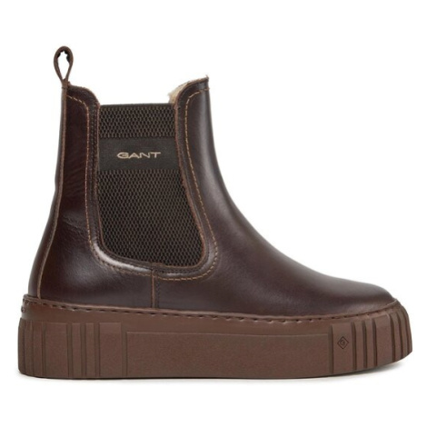 Gant Členková obuv s elastickým prvkom Snowmont Chelsea Boot 27551372 Hnedá