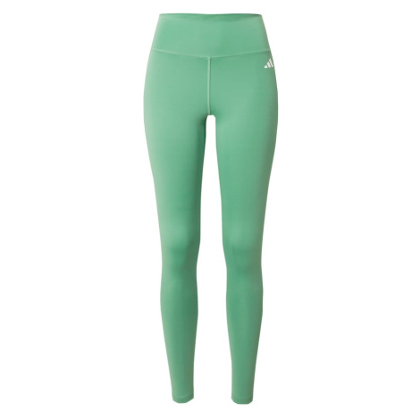 ADIDAS PERFORMANCE Športové nohavice 'Essentials'  zelená / biela