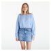 Mikina Tommy Jeans Cropped Off Shoulder Sweatshirt Blue