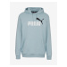 Svetlomodrá pánska mikina s kapucňou Puma ESS+ 2 Col Big Logo Hoodie TR