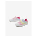 Ružovo-biele dievčenské vzorované topánky Skechers