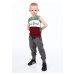 Boys' green T-shirt with straps