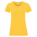 Iconic Yellow Women's T-shirt in combed cotton Fruit of the Loom