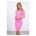 Dress with wide straps light pink