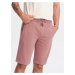 Ombre Men's BASIC cotton sweat shorts - dark pink