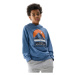 Chlapčenská turistická mikina s kapucňou 4F JUNIOR SWEATSHIRT-4FJWSS24TSWSM0933-33S-BLUE