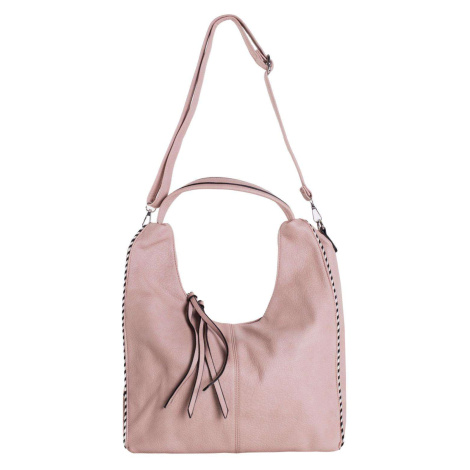 Light pink shoulder bag with adjustable strap