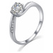MOISS Elegantný strieborný prsteň s čírymi zirkónmi R00005 48 mm