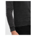 Čierny pánsky basic sveter s véčkovým výstrihom Ombre Clothing