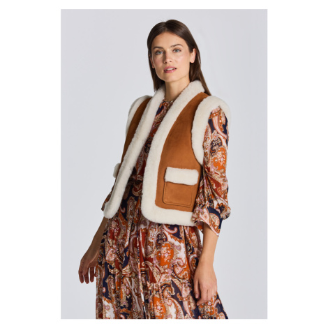 VESTA GANT D2. SHEARLING VEST DARK OCHRE