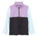 Dievčenská lyžiarska flisová mikina COLOR KIDS Fleece Pulli - Colorblock, violet tulle