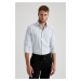 DEFACTO Slim Fit Poplin Long Sleeve Cotton Shirt