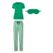 esmara® Dámske pyžamo, 3-dielna súprava (zelená)