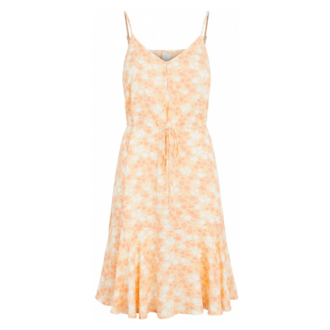 PIECES Letné šaty 'Nya'  pastelovo oranžová / tmavooranžová / biela