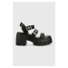 Sandále Steve Madden Locate dámske, čierna farba, na podpätku, SM11002525