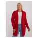 Red knitted cardigan plus size