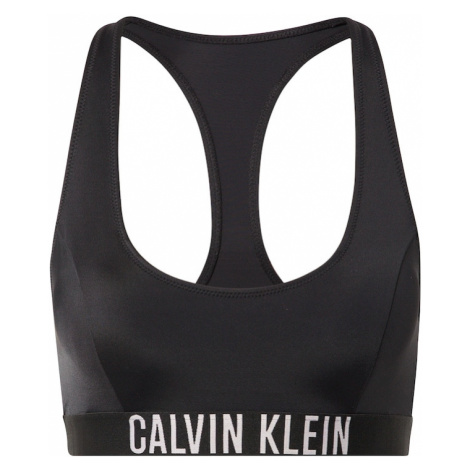 Calvin Klein Swimwear Bikinový top  čierna / biela