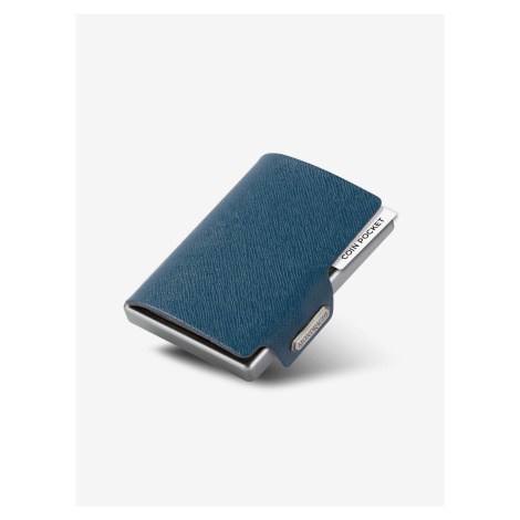 Modrá kožená peňaženka Mondraghi Saffiano Plus
