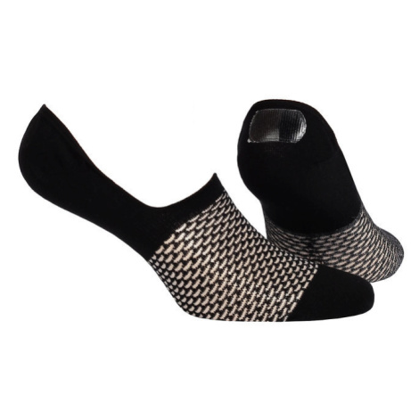 Vzorované dámske ponožky "mokasínky" s polyamidom BRIGHT + SILIKÓN Wola