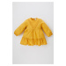 DEFACTO Baby Girl Long Sleeve Twill Dress