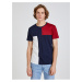 Červeno-bielo-modré pánske tričko Tommy Hilfiger Colorblock