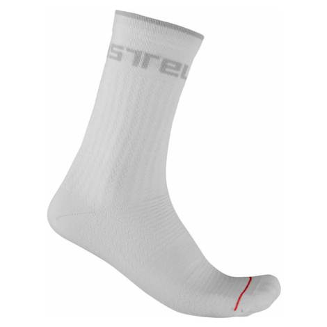 CASTELLI Cyklistické ponožky klasické - DISTANZA 20 WINTER - biela