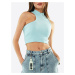 #VDR Celeste Blue Crop Top