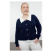 Trendyol Curve Navy Blue Knitwear Plus Size Cardigan