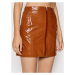 Remain Kožená sukňa Katy RM377 Hnedá Regular Fit