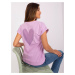 Light purple women's blouse with short sleeves