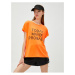 Koton Oversized Sports T-Shirt with a Slogan Print