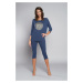 Pyjamas Mandala 3/4 sleeve, 3/4 legs - dark blue