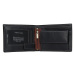 Pánska kožená peňaženka SendiDesign Amarela - čierno-hnedá