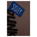 Detské bavlnené tepláky Sisley hnedá farba, s potlačou