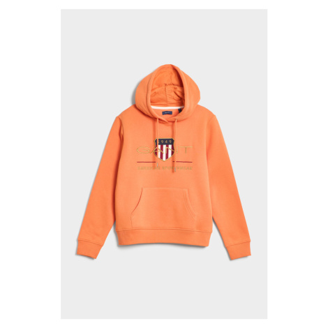 MIKINA GANT ARCHIVE SHIELD SWEAT HOODIE APRICOT ORANGE