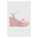 Sandále Guess ZIONE ružová farba, FL6ZON PAF04