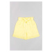 Detské krátke nohavice zippy žltá farba, jednofarebné