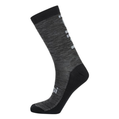 Čierno-šedé unisex športové ponožky Kilpi BORENY