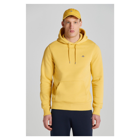 MIKINA GANT REG SHIELD HOODIE PARCHMENT YELLOW