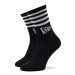 New Era Súprava 3 párov vysokých ponožiek unisex Stripe Crew 13113627 Čierna