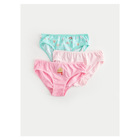 LC Waikiki Printed Cotton Girl's Panties 3-Piece