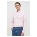 Košeľa Tommy Hilfiger pánska, fialová farba, regular, s golierom button-down