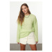 Trendyol Oil Green Basic Crew Neck Knitwear Sweater