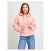 Apricot Womens Sweatshirt with Zipper and Hood Guess - Women