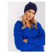 Navy Blue Women's Winter Beanie with Rhinestones