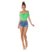 Sexy Koucla Off-Shoulder crop top green Einheitsgroesse