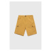 Detské krátke nohavice Birba&Trybeyond žltá farba, nastaviteľný pás