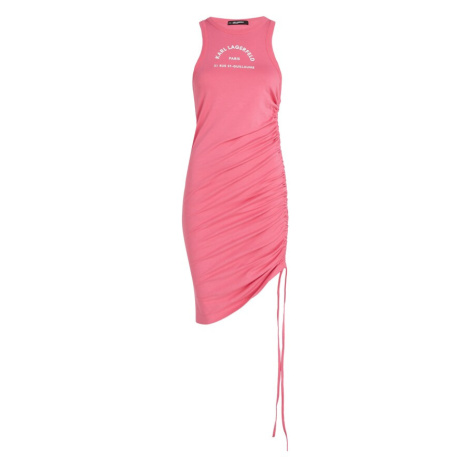 Karl Lagerfeld Plážové šaty 'Rue St-Guillaume'  ružová / biela