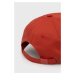 Bavlnená čiapka Tommy Hilfiger červená farba, jednofarebná
