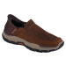 Tmavohnedé pánske kožené tenisky Skechers Slip-Ins Respected - Elgin 204810-CDB